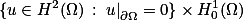 \{u\in{H^2}(\Omega)\,:\,\left.u\right|_{\partial\Omega}=0\}\times{H^1_0}(\Omega)