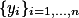 \{y_i\}_{i=1,\ldots,n}