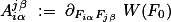 A^{j\beta}_{i\alpha} := \partial_{F_{i\alpha}F_{j\beta}} W(F_0)