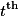 t^{\text{th}}